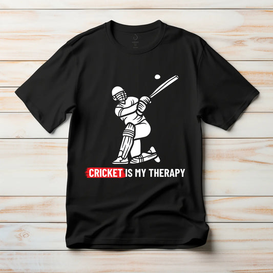 Cricket Is My Therapy T-Shirt – Bold Cricket Fan Graphic Tee