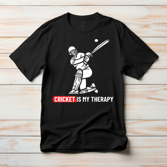 Cricket Is My Therapy T-Shirt – Bold Cricket Fan Graphic Tee